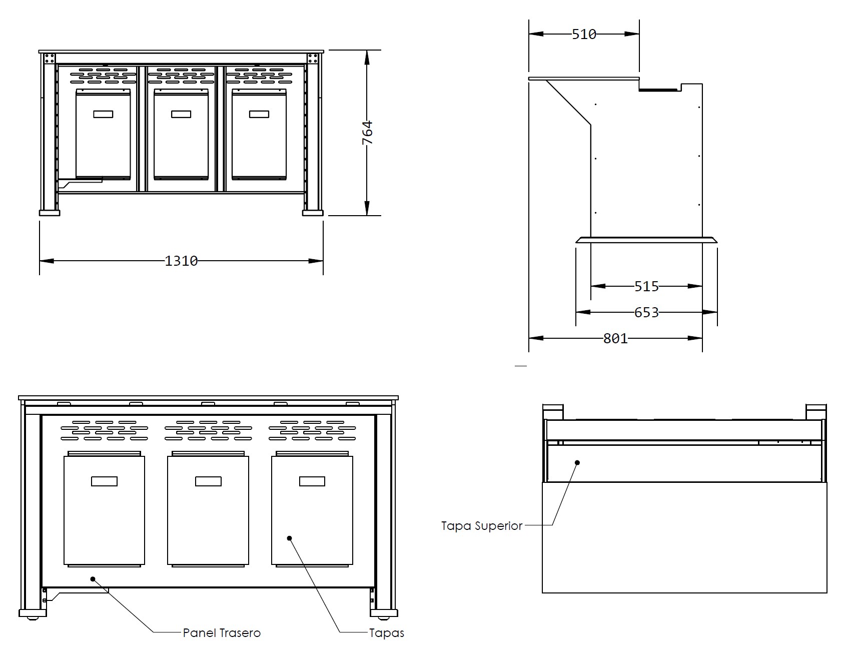 Especificaciones dimensionales