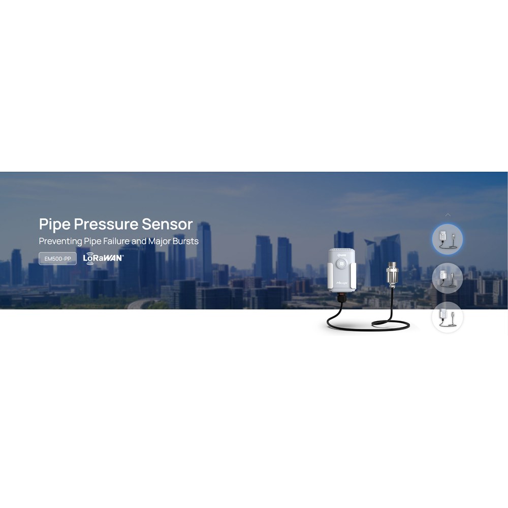 Sensor Industrial de Presión de Tuberías con Conectividad LoRaWAN