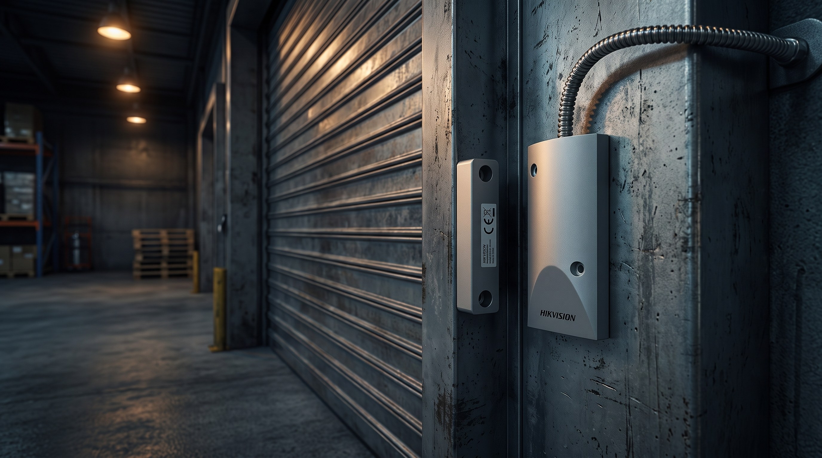 DS-PD1-MC-RS instalado en puerta industrial