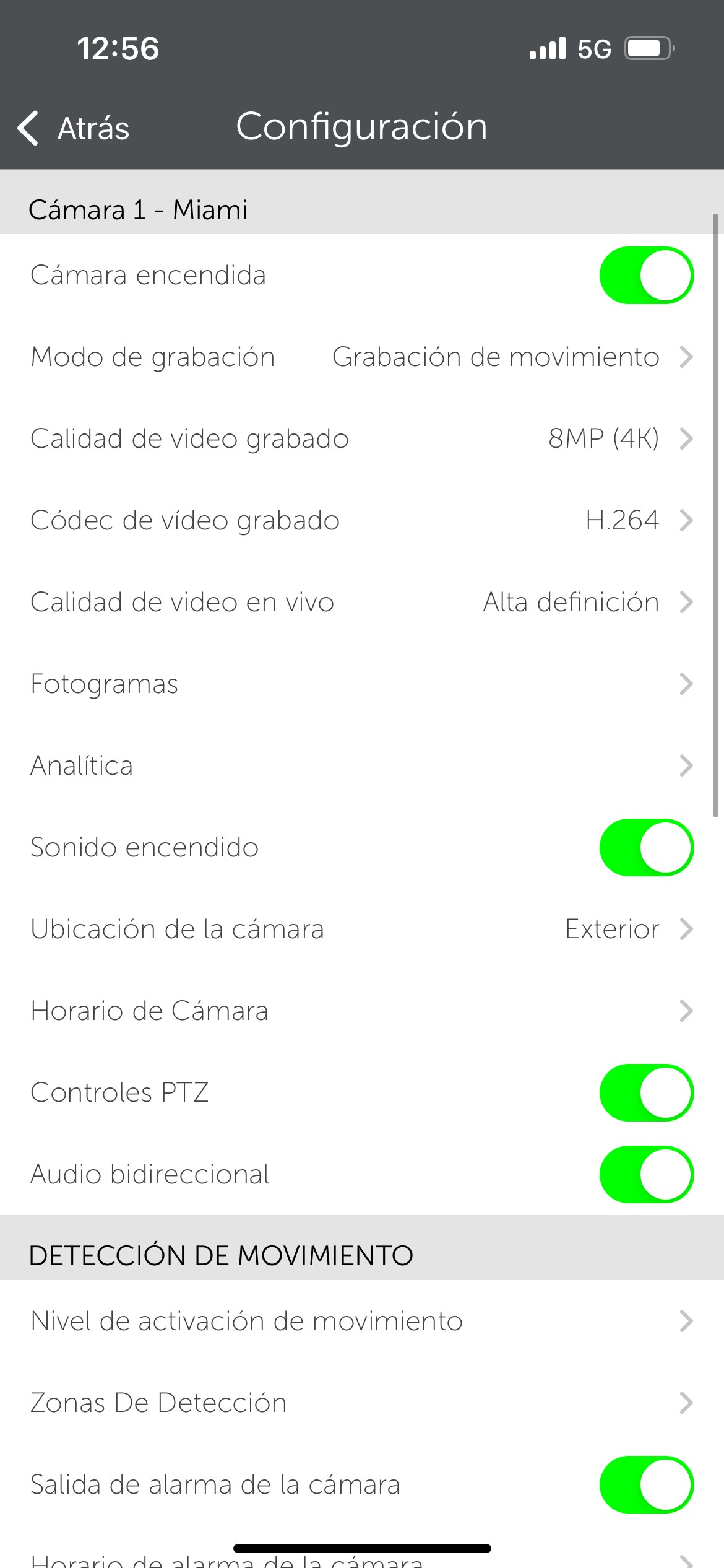 Captura de pantalla app