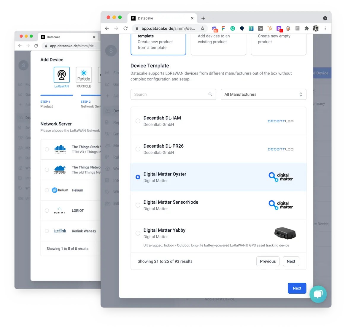 Dashboard LoRaWAN