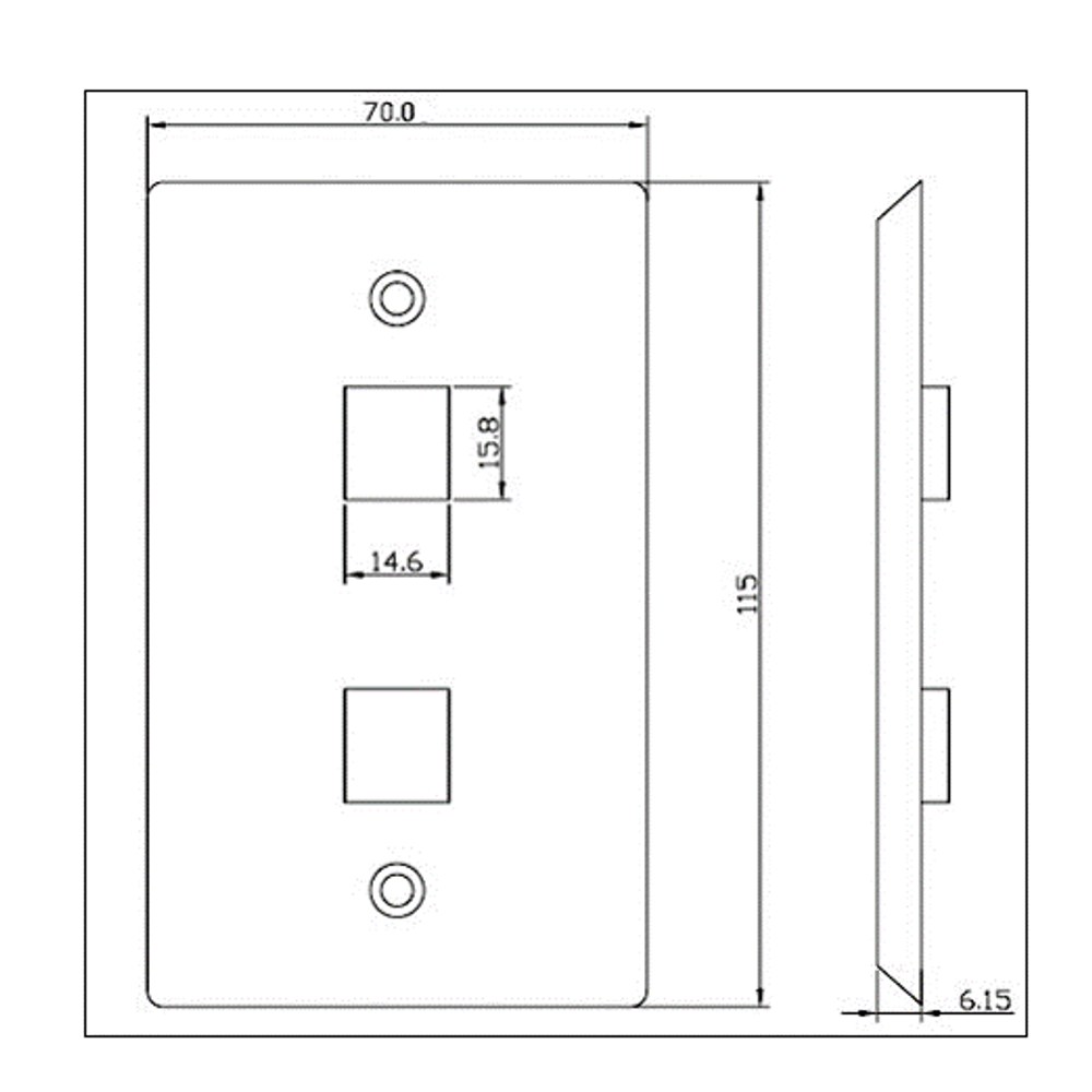 Placa de pared lateral