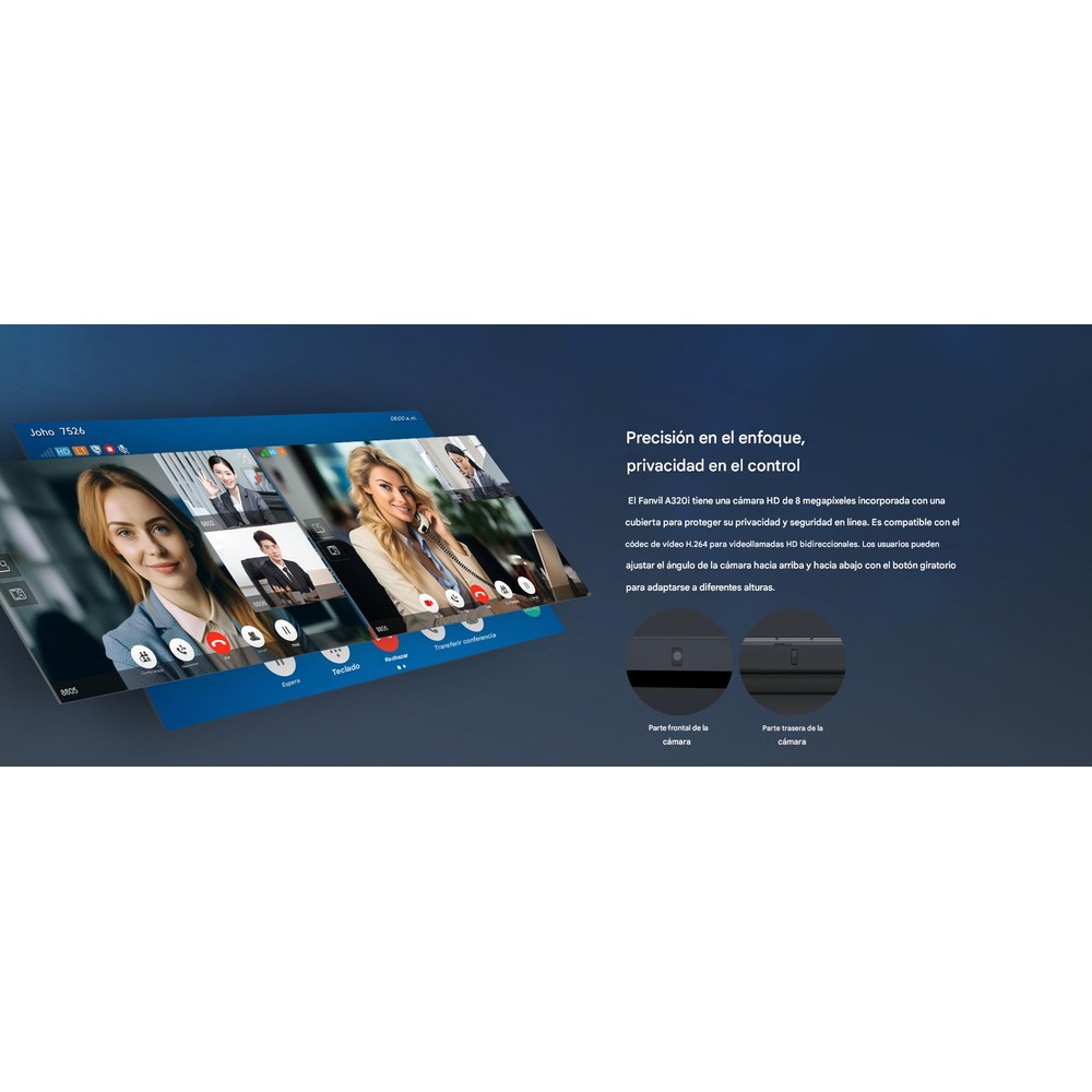 Vista lateral y conexiones
