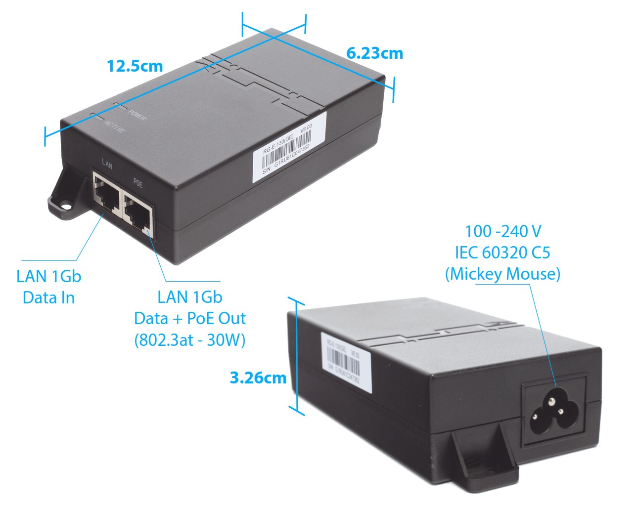 Inyector PoE RGE130(GE)