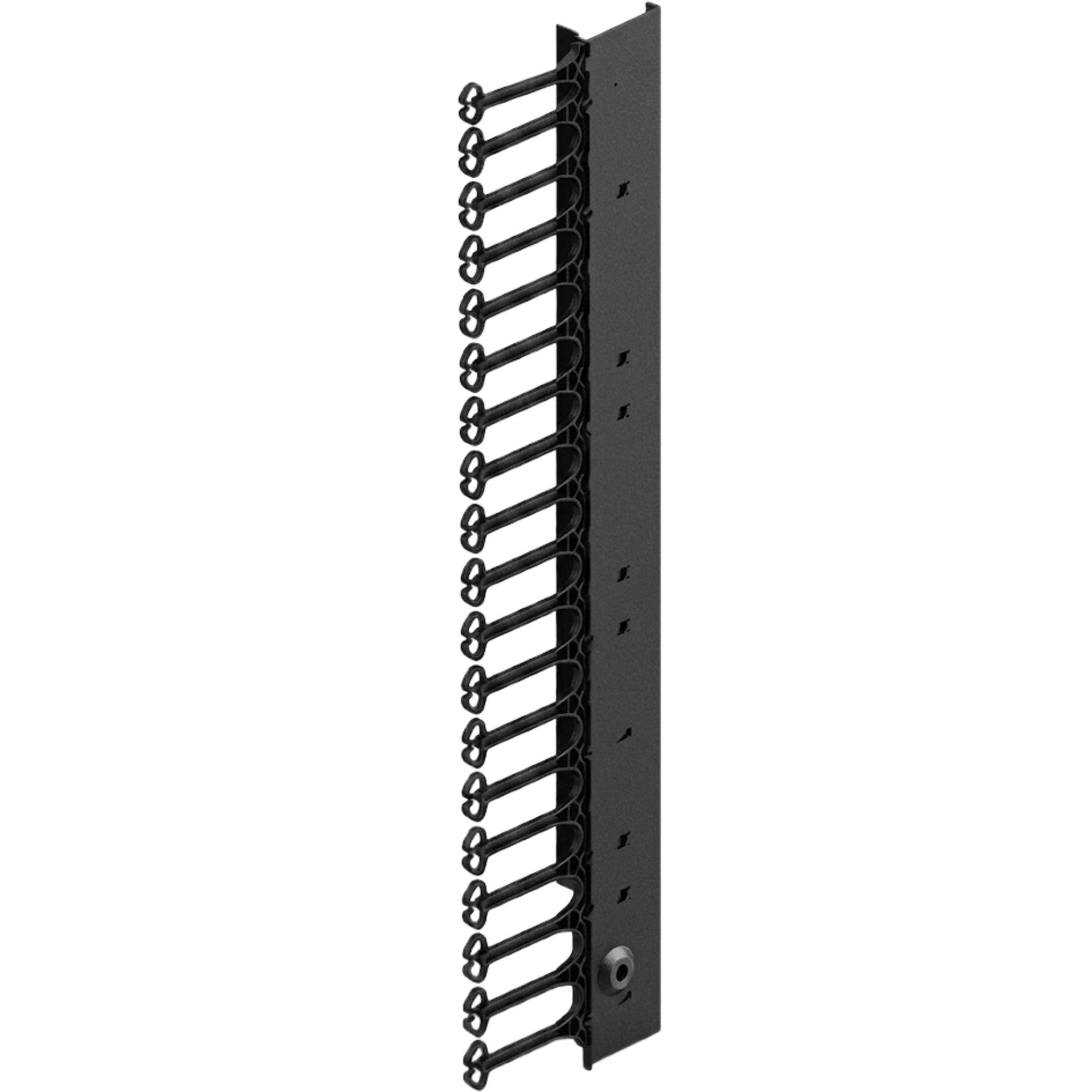 Organizador vertical instalado en rack
