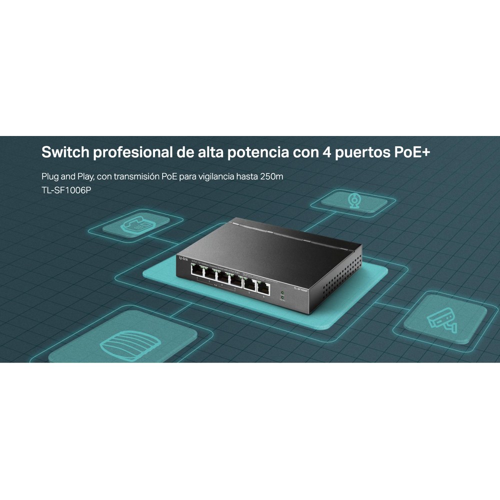 Switch PoE no Administrable TLSF1006P