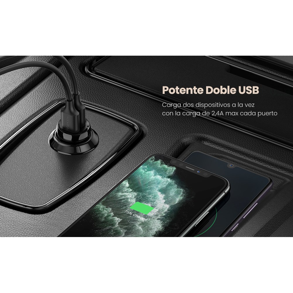 Cargador de auto UGREEN 50875 detalles