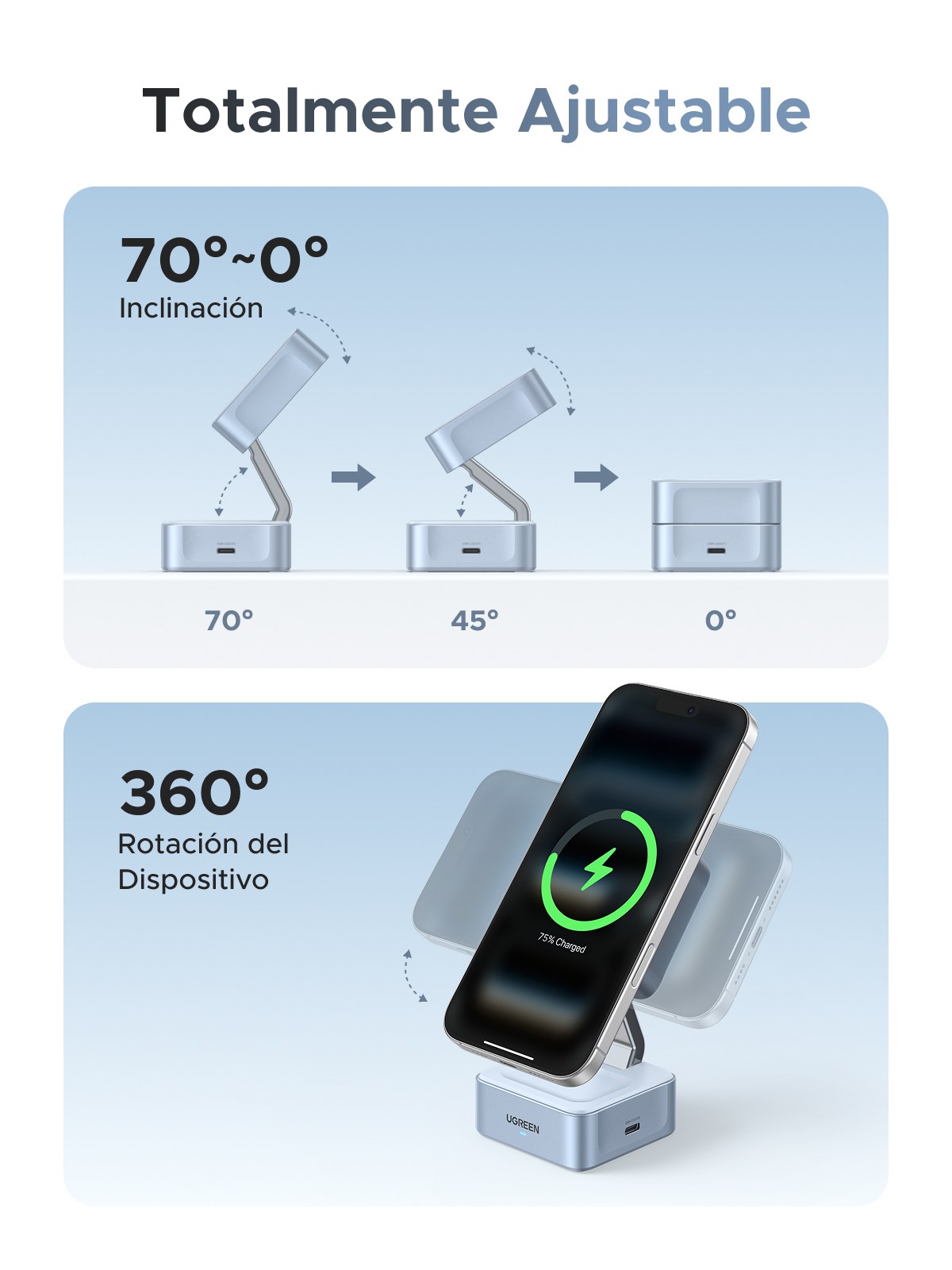 Carga Simultánea de iPhone y Auriculares