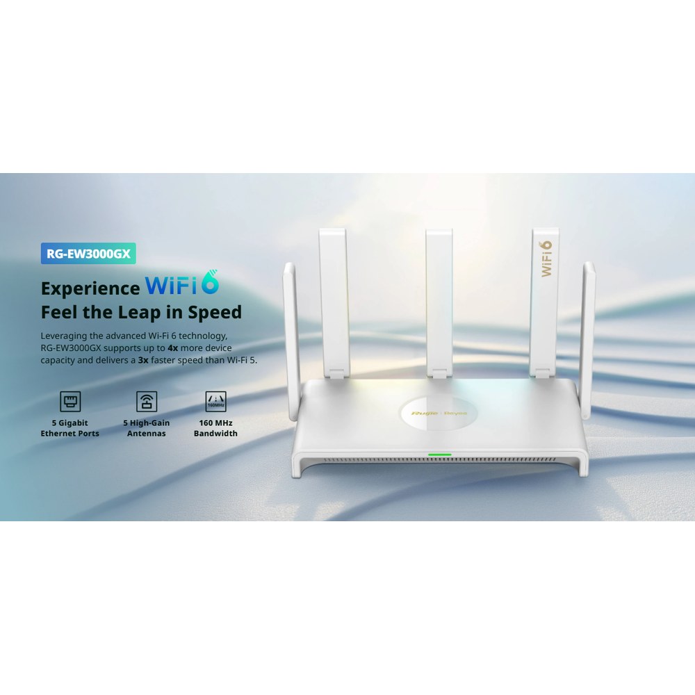Vista frontal del router RG-EW3000GX