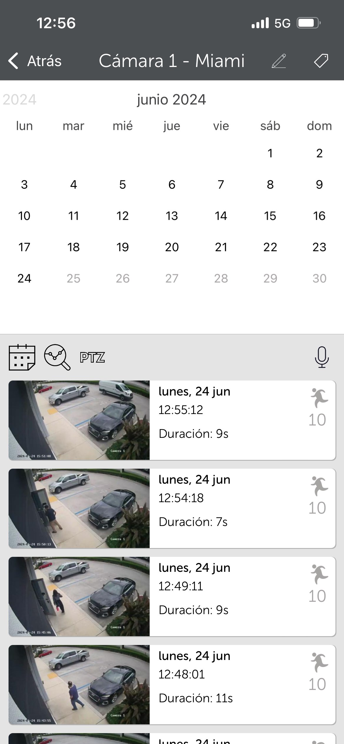 Captura de pantalla app