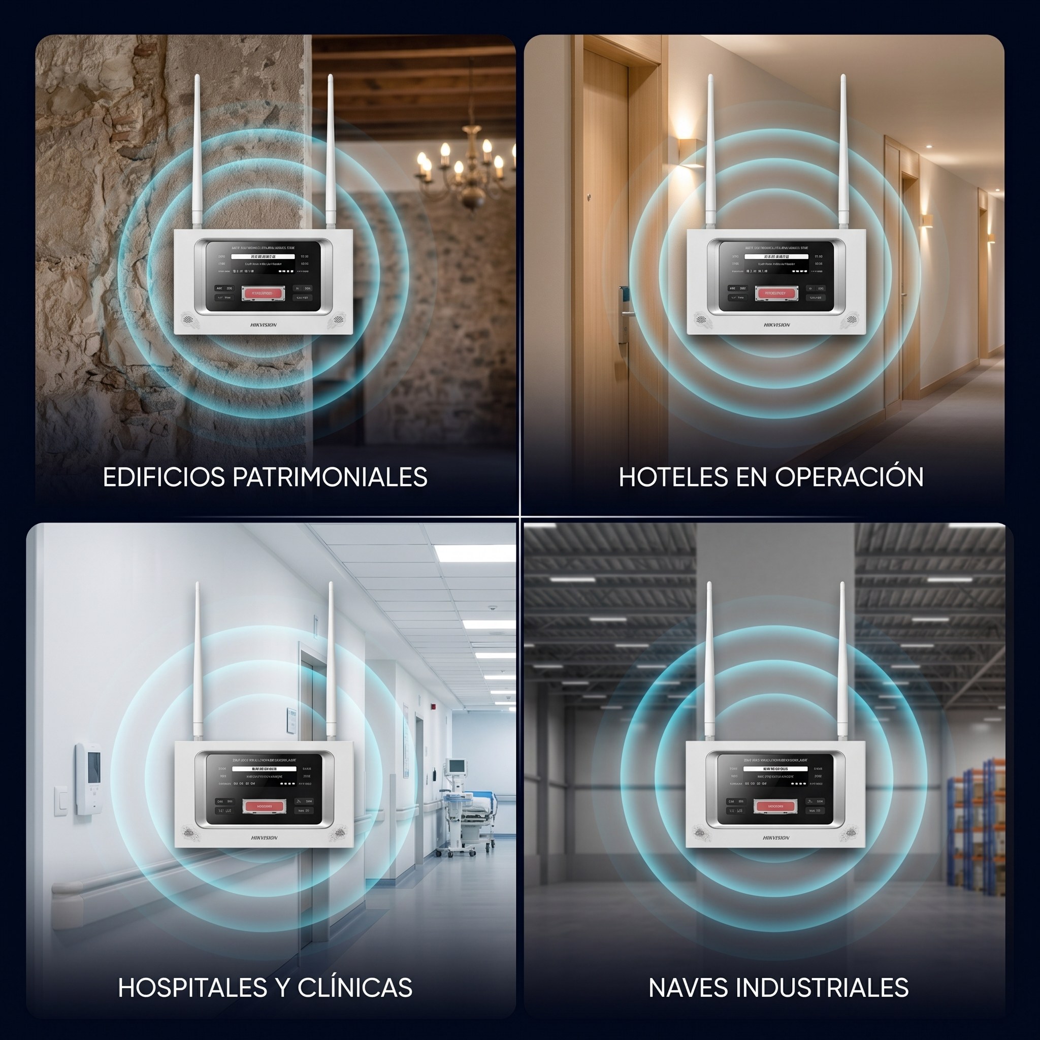 Aplicaciones del NP-FTG200 en edificios patrimoniales, hoteles, hospitales y naves industriales