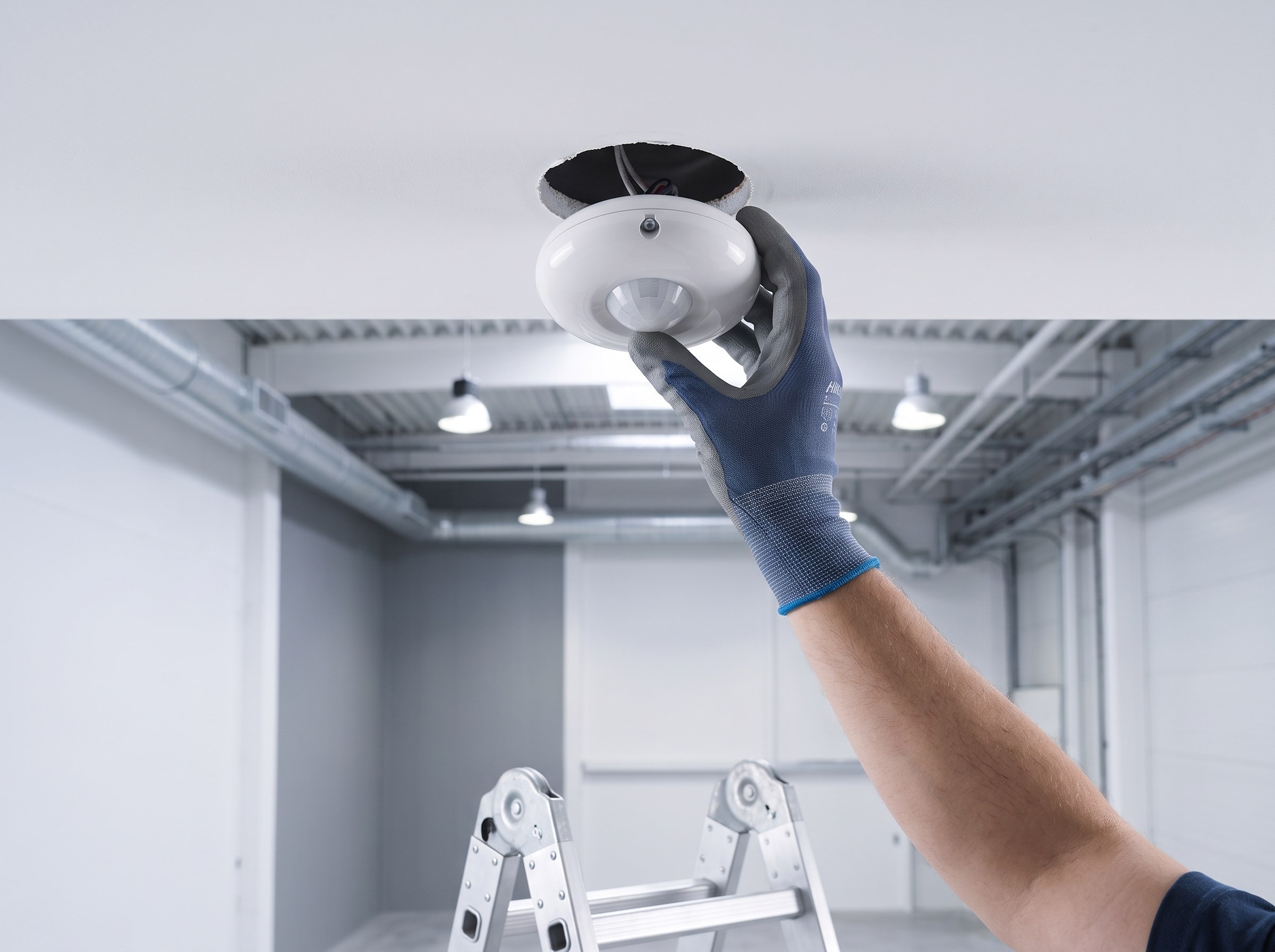Instalacion del sensor en techo