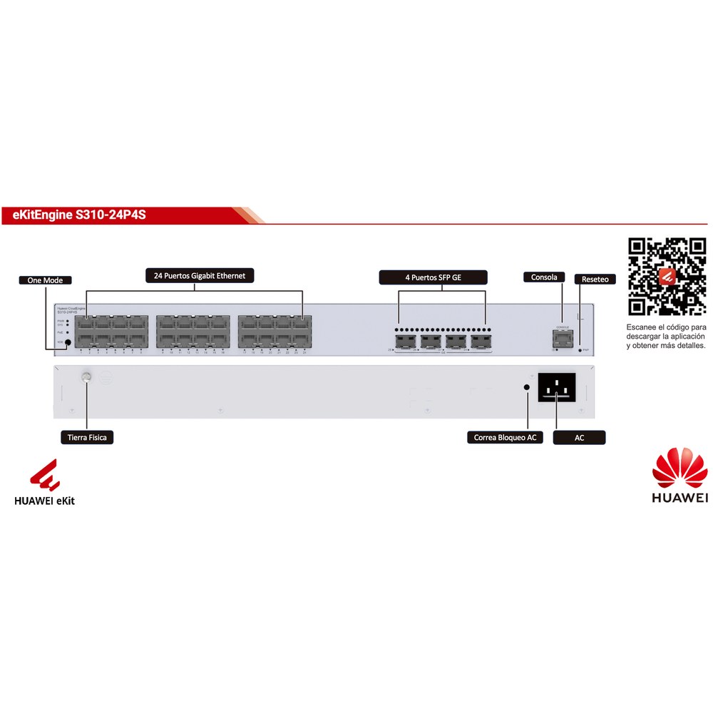 Vista del Switch Huawei S31024P4S