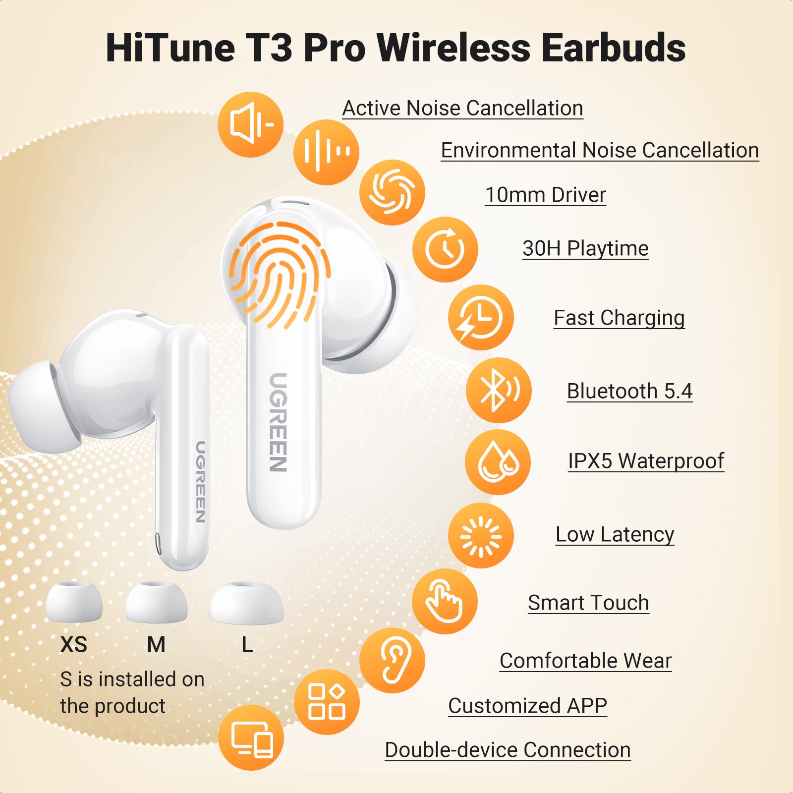 Auriculares HiTune T3 Pro True Wireless Bluetooth 5.4