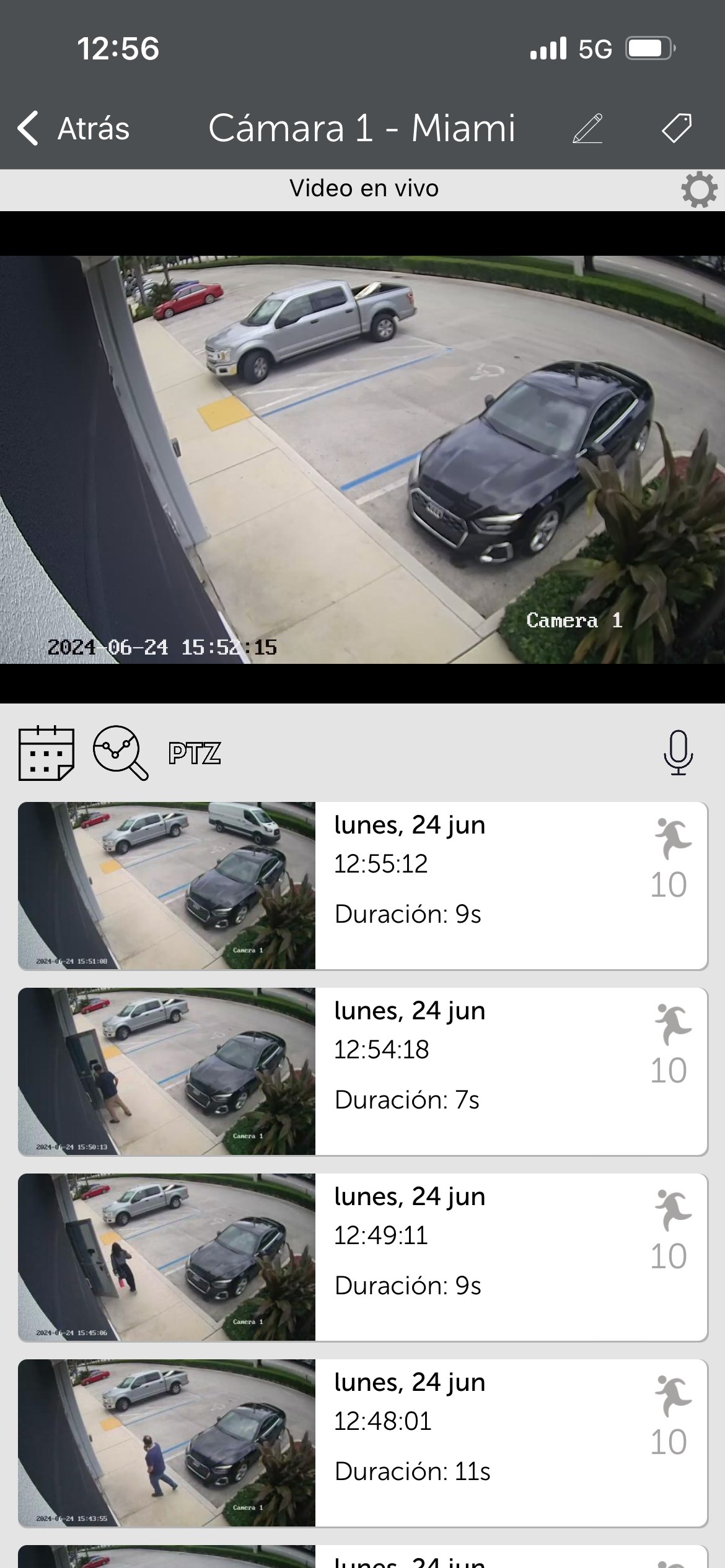 Captura de pantalla app