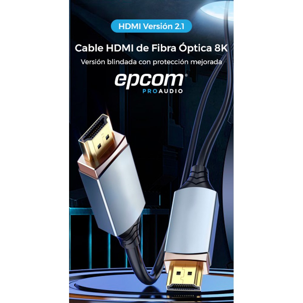 Cable HDMI de Fibra Óptica Epcom ProAudio