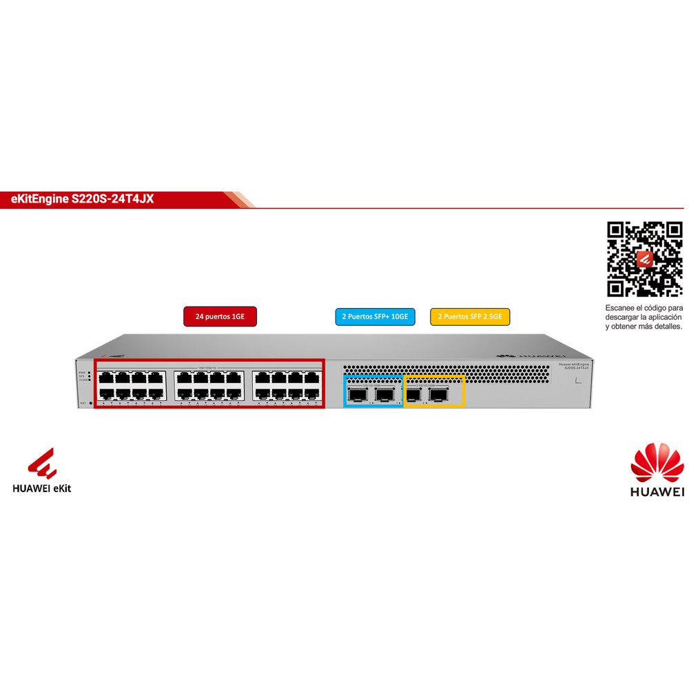 Vista del Switch Huawei S220S24T4JX