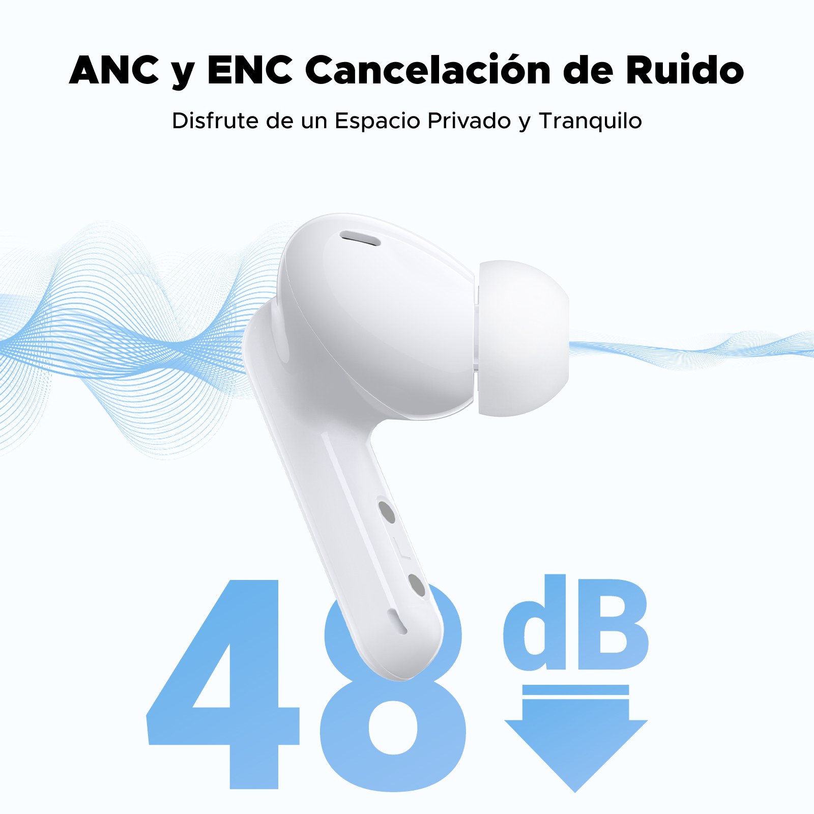Autonomía de 30 horas con estuche de carga
