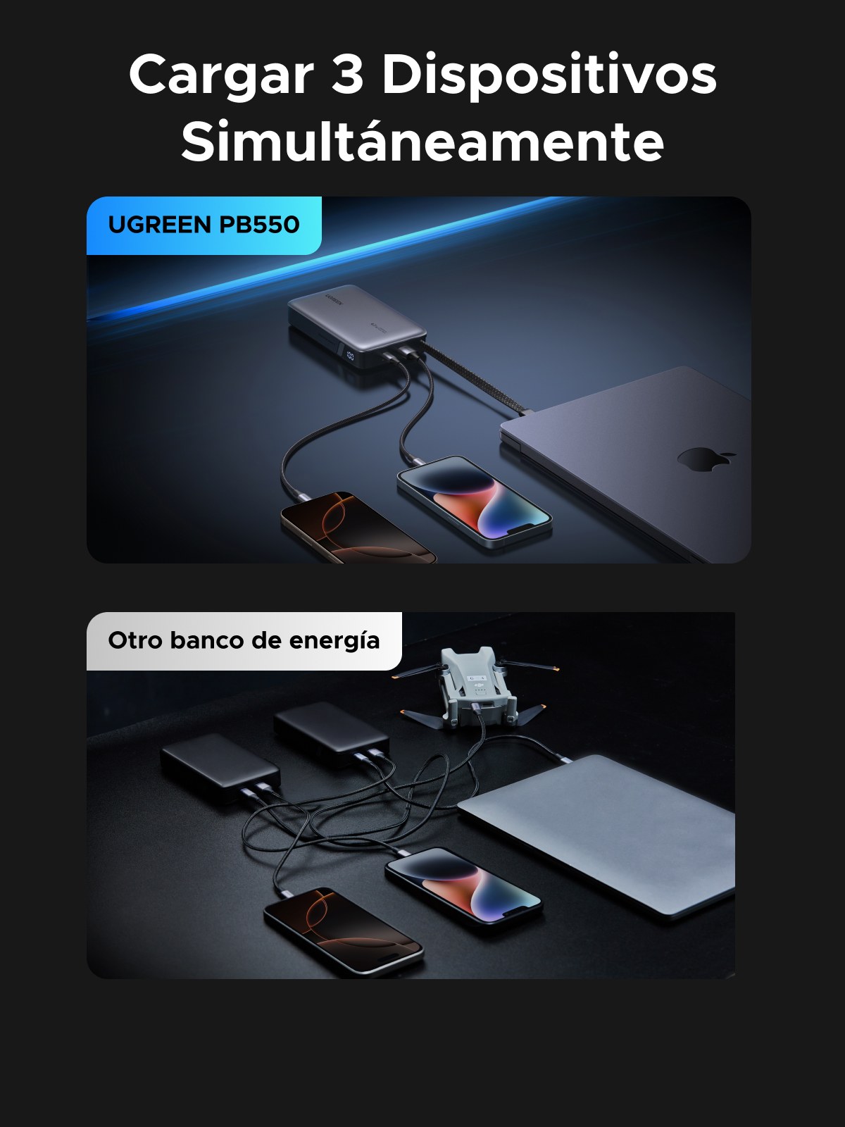 Diseño Compacto para Viajes (72Wh)