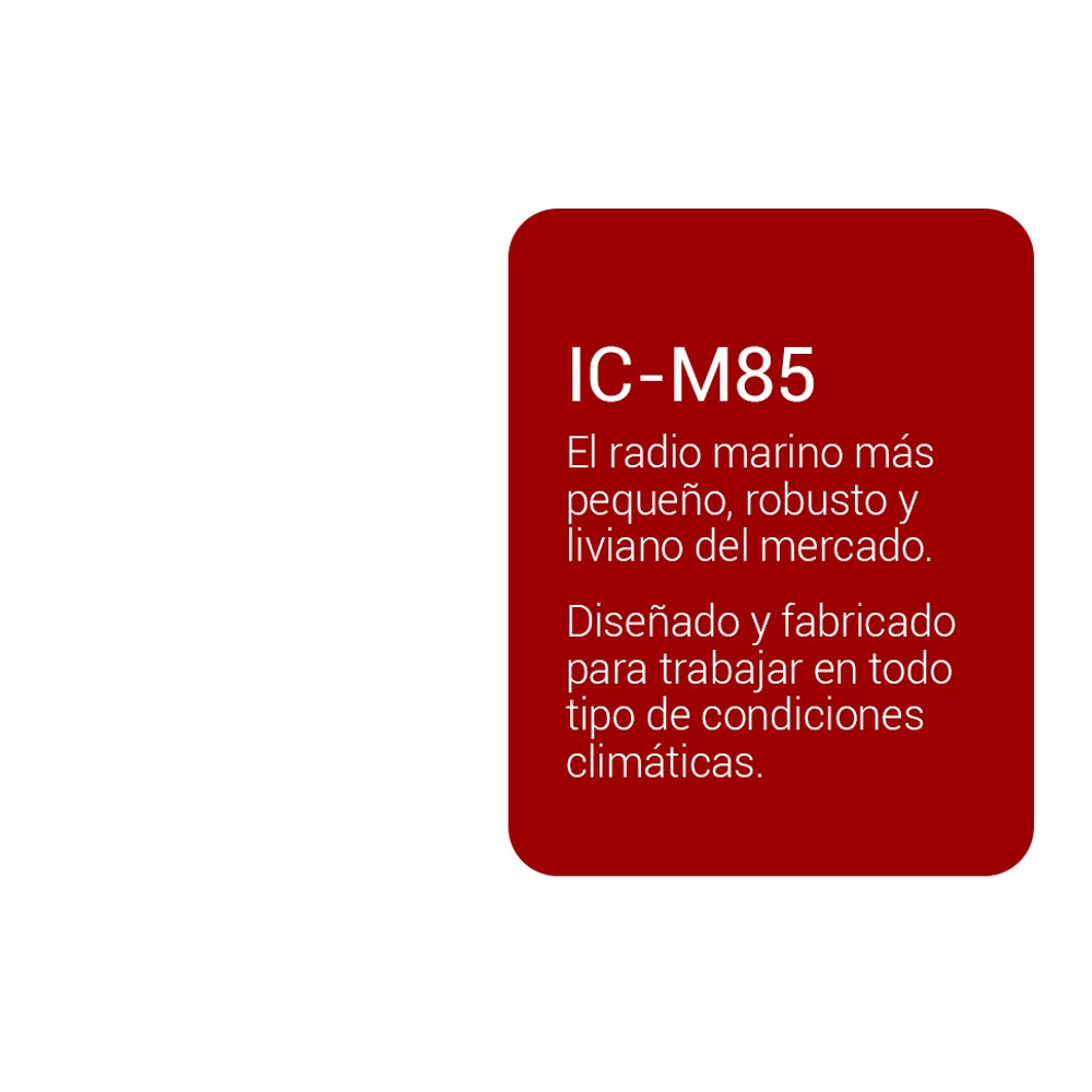 Banner Icom IC-M85