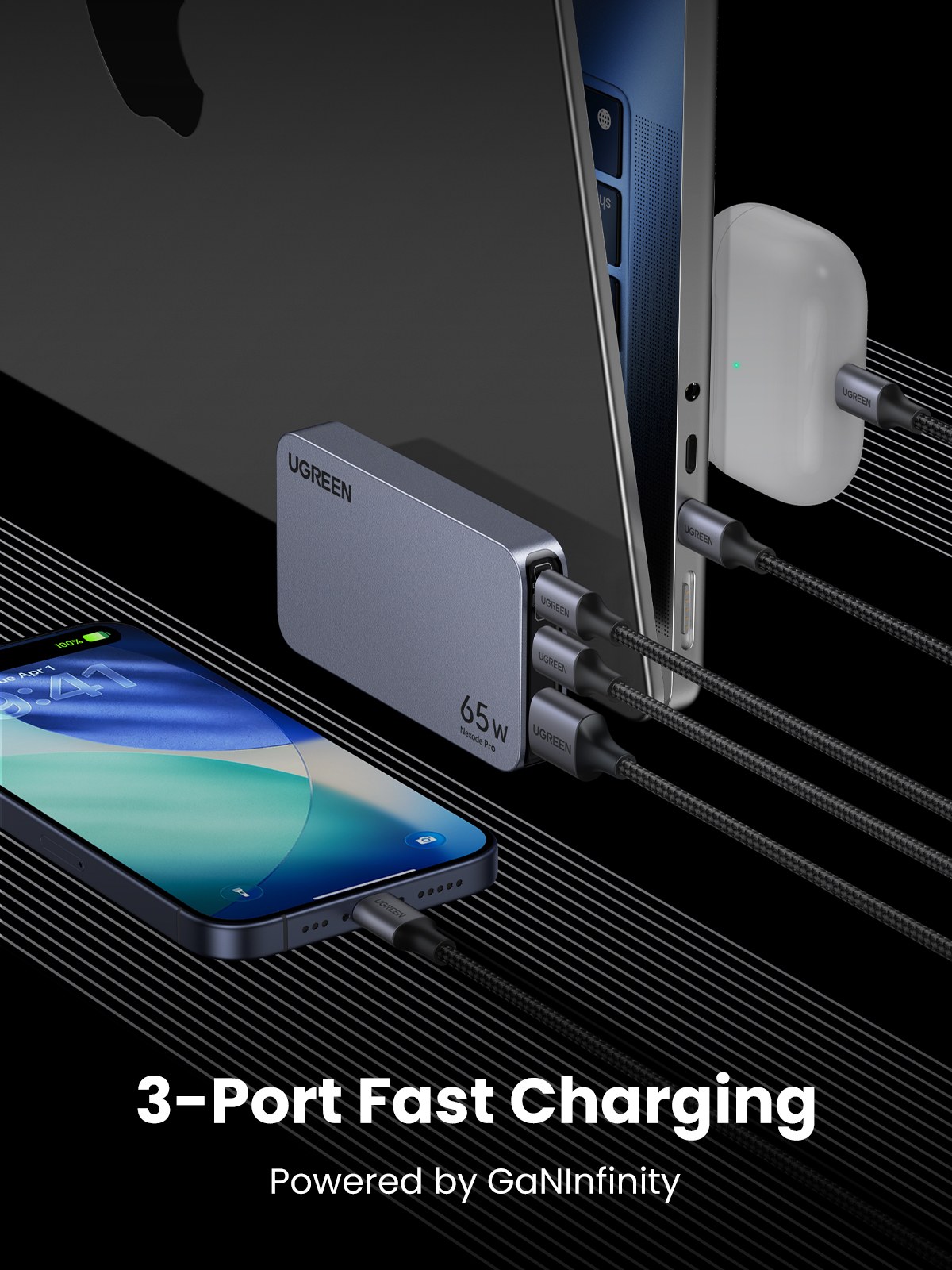 Cargador UGREEN 65W GaN Fast Charger