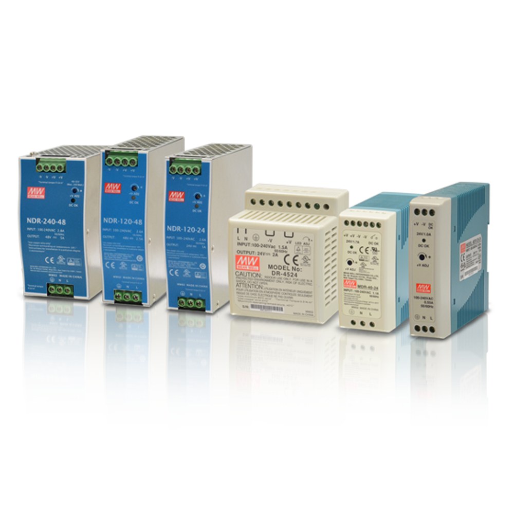 Fuente de poder Riel Din 24V, 100W con Cargador de Bateria