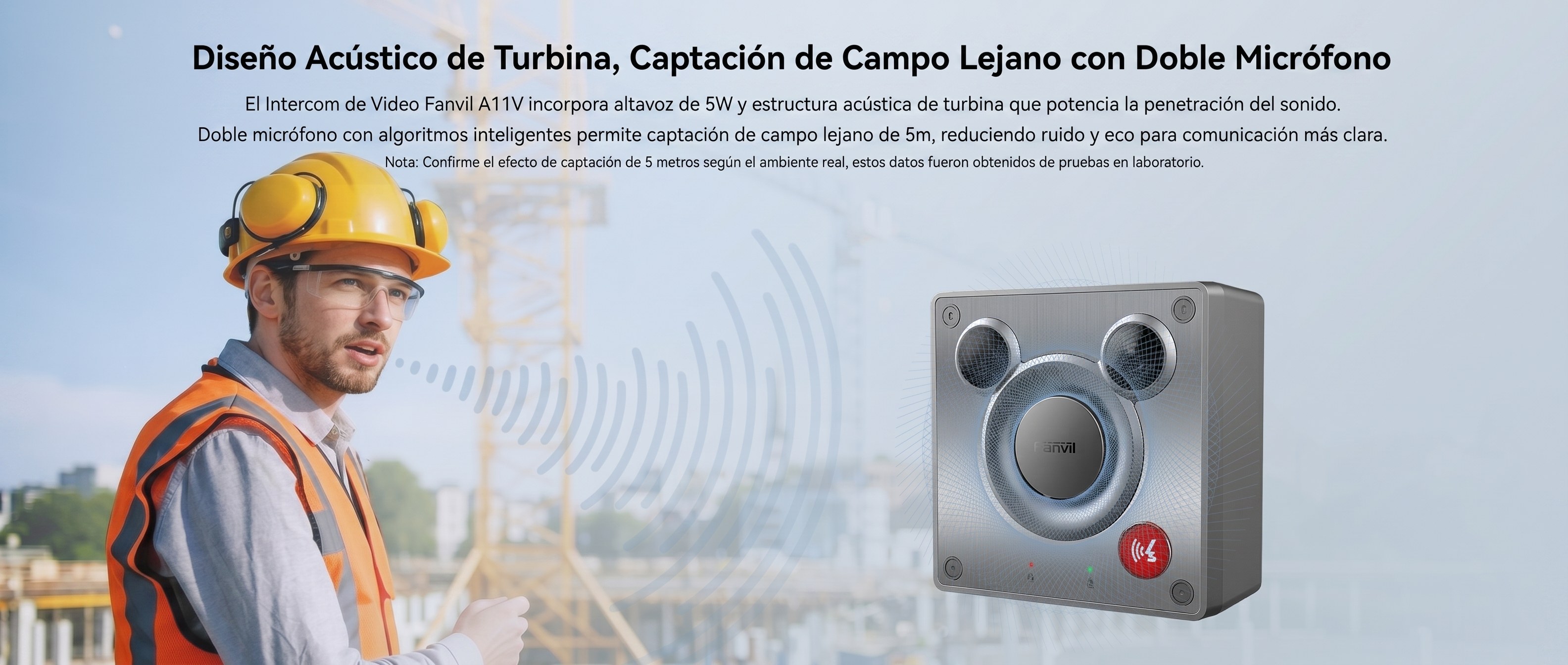 Fanvil A11V diseño acústico turbina