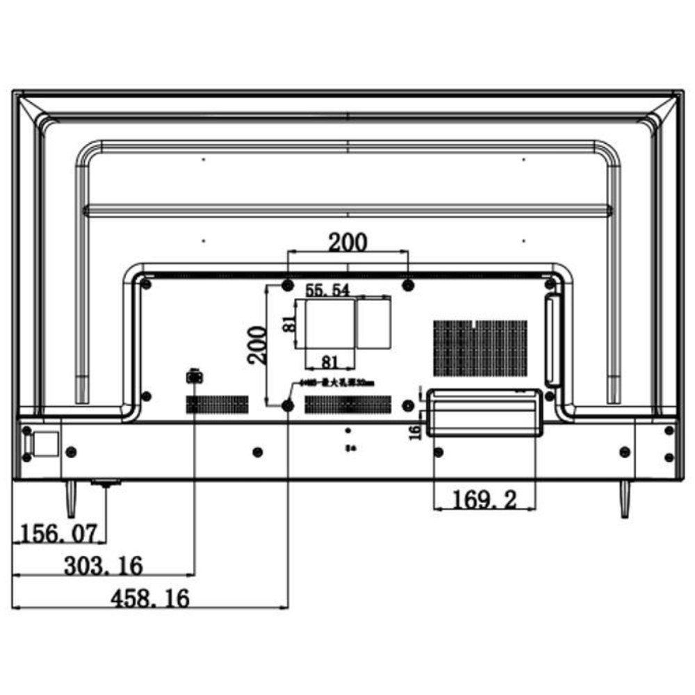 Panel trasero del monitor