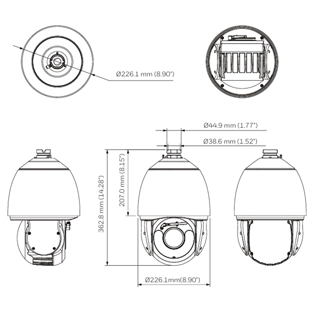 Cámara PTZ HC60 Series - Medidas