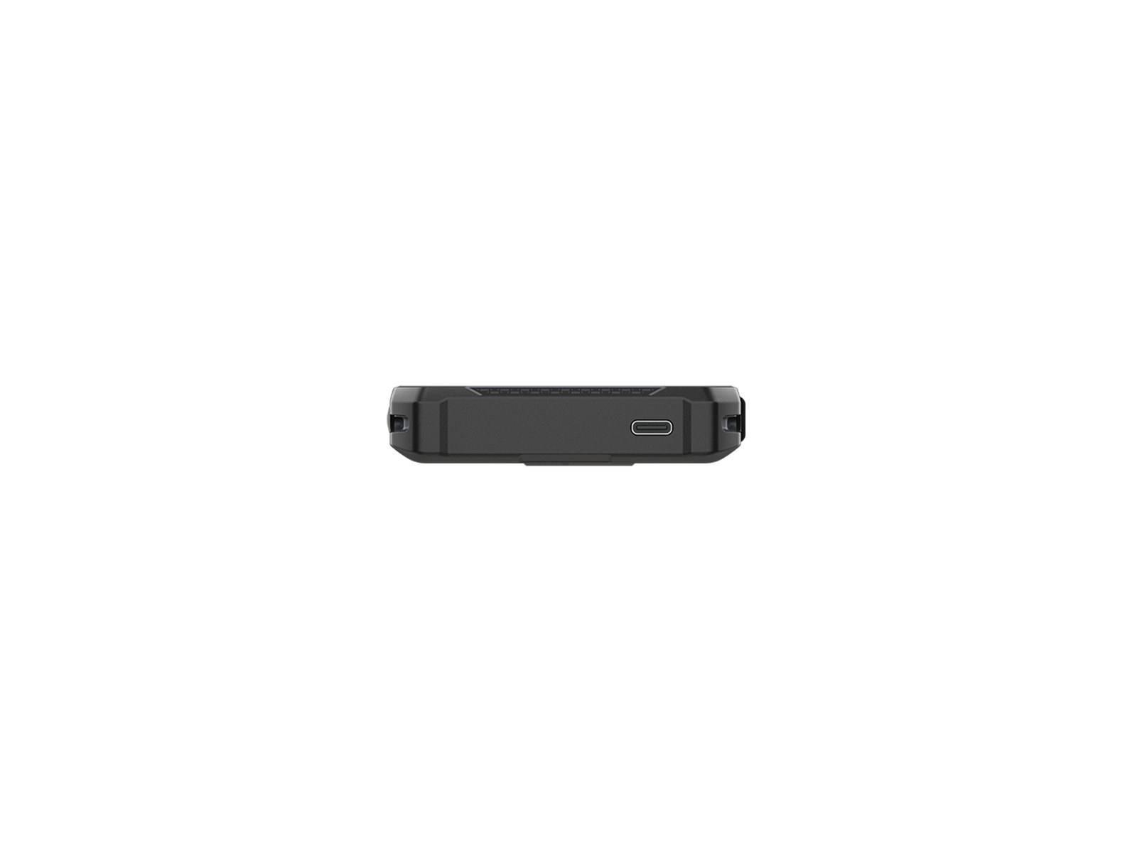 Vista inferior con puerto de carga USB-C