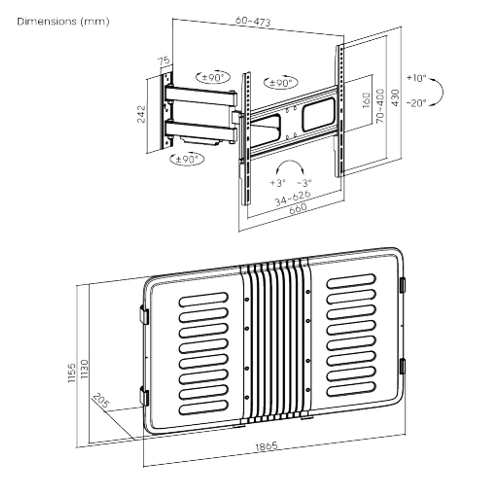 Dimensiones del Enclosure